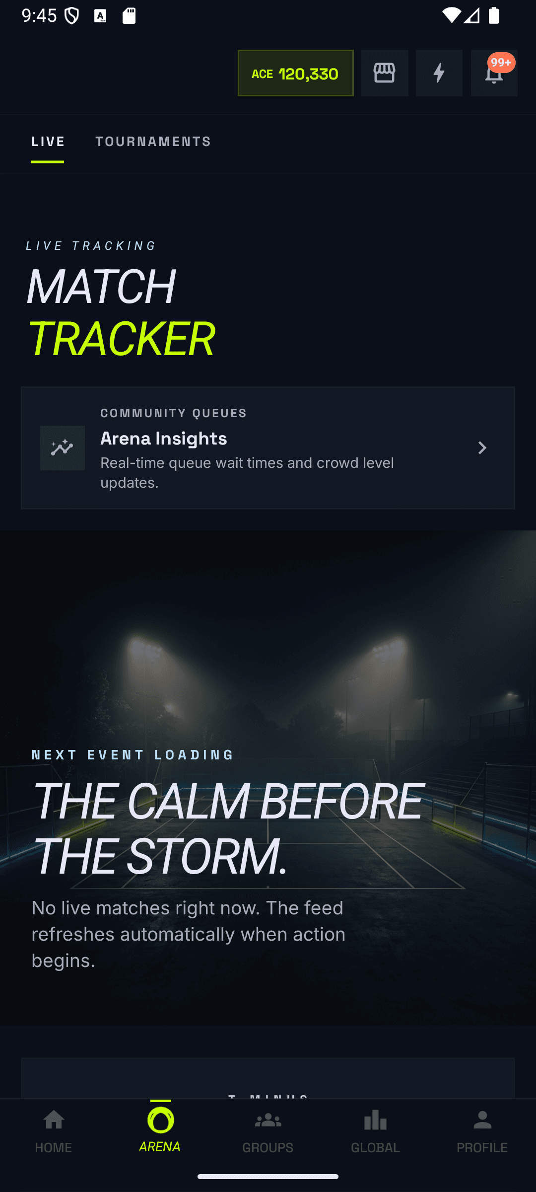 AceRank Android live match tracker