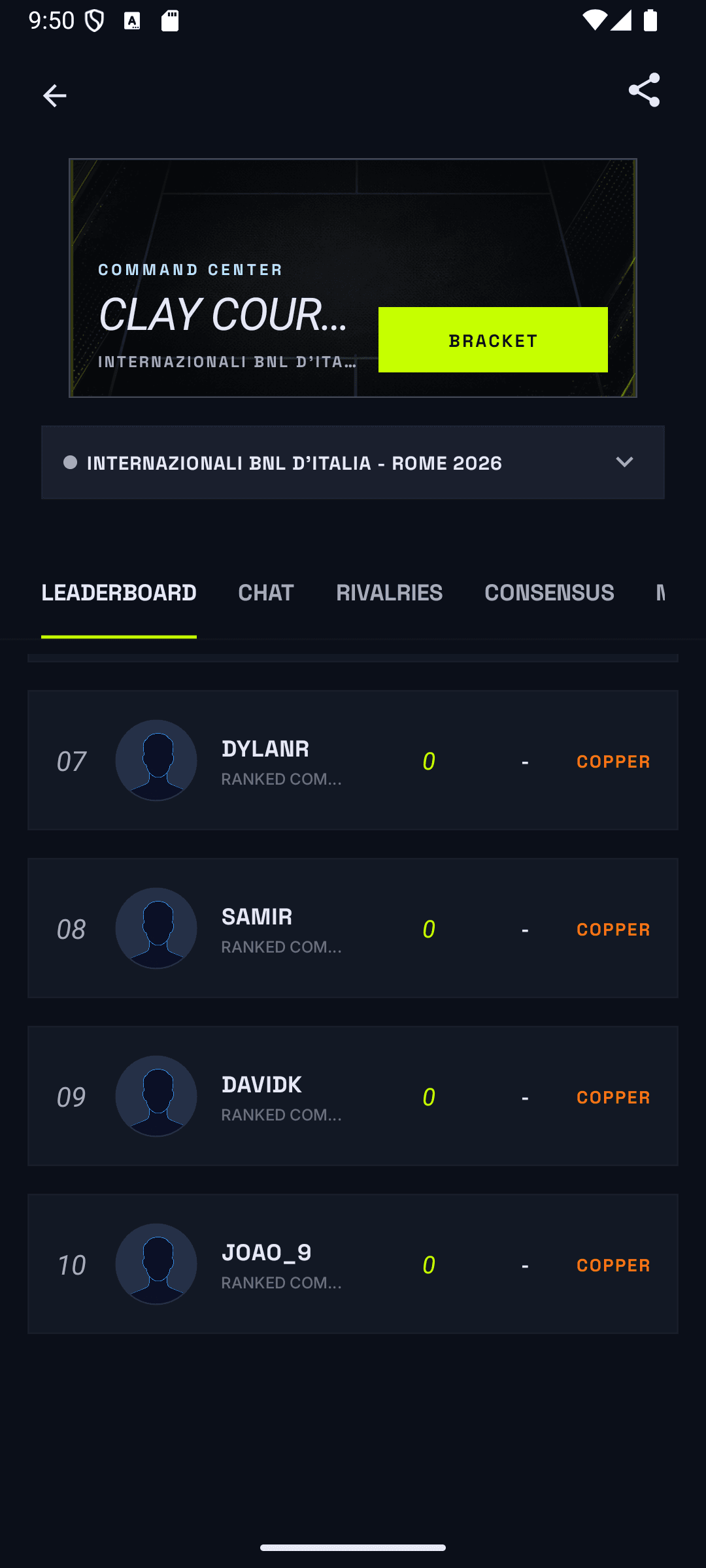 AceRank Android private group leaderboard